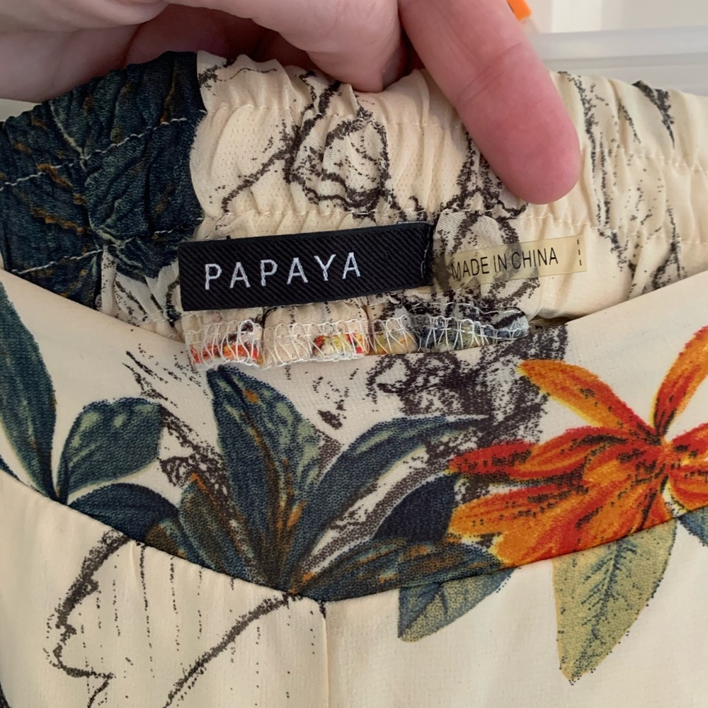 Papaya Floral Flowy Wide Leg Pants - Picture 4 of 7